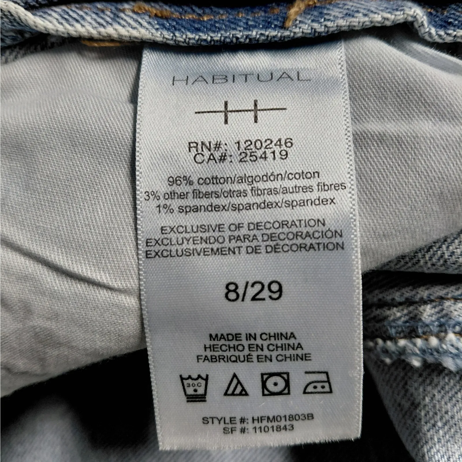 Habitual Womens Wide Leg Jeans Size 8 Light Wash High Rise Denim Elevated Boho - Image 10