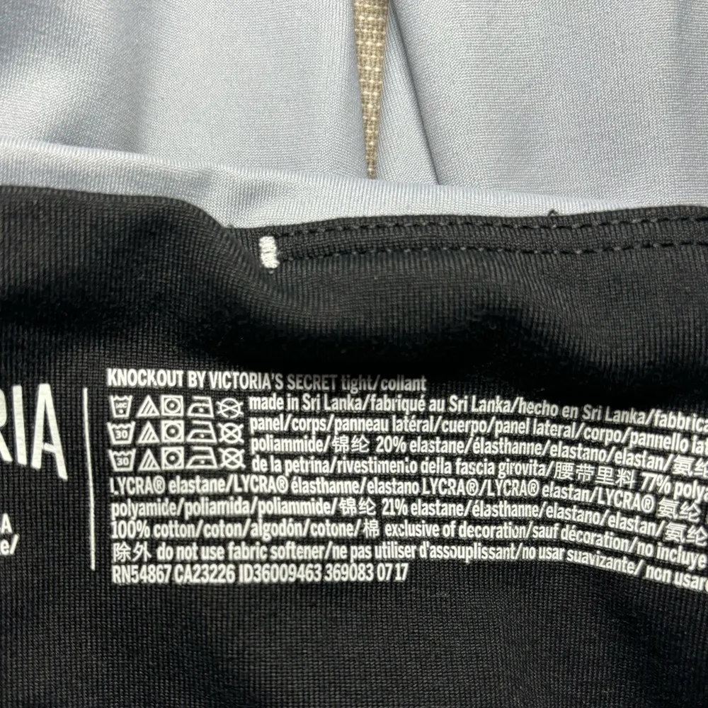 Victoria Sport Small Light‎ Blue Grey Cut Out Pattern Leggings Victoria's Secret - Image 9