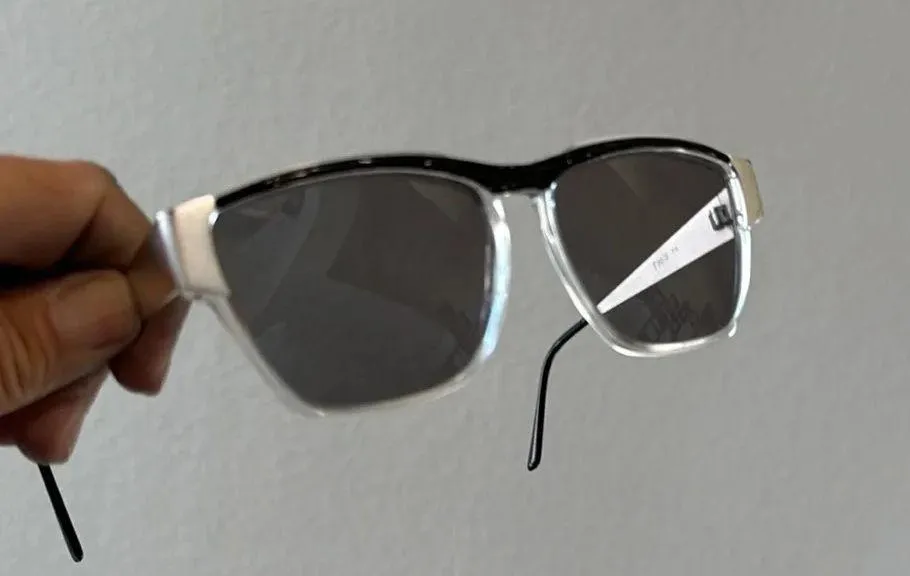 Vintage Laura Biagiotti Italy 80’s Black Silver Sunglasses pristine with case - Image 6