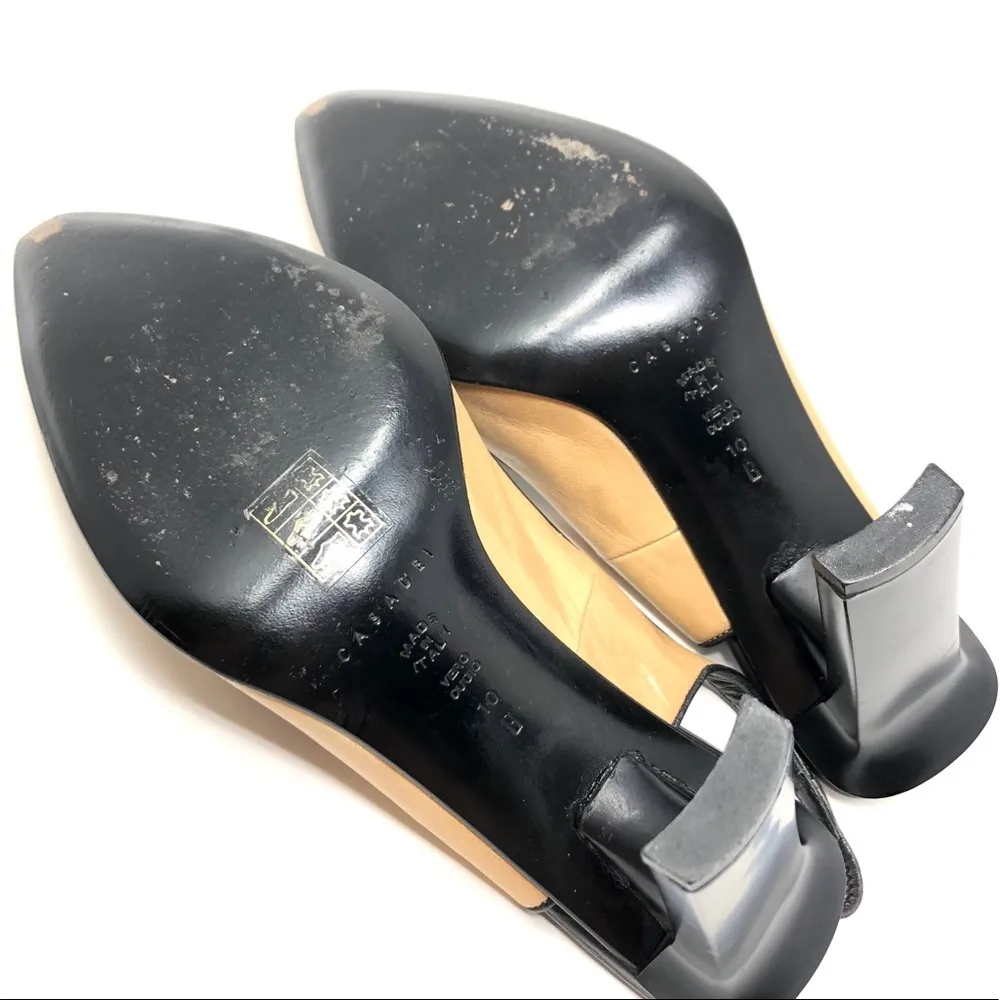 retro heeled slingbacks, made in Italy, size 10B - Image 5