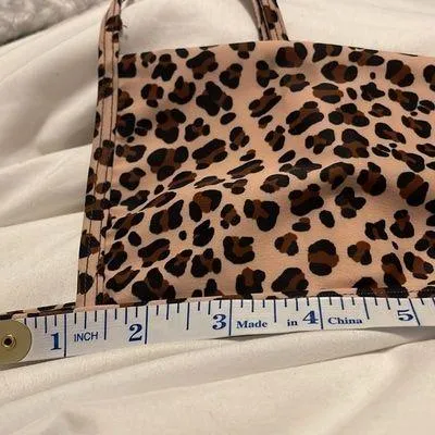 Y2K Animal Camo Print Crop Bikini Top Brown Black Small Size M - Image 10