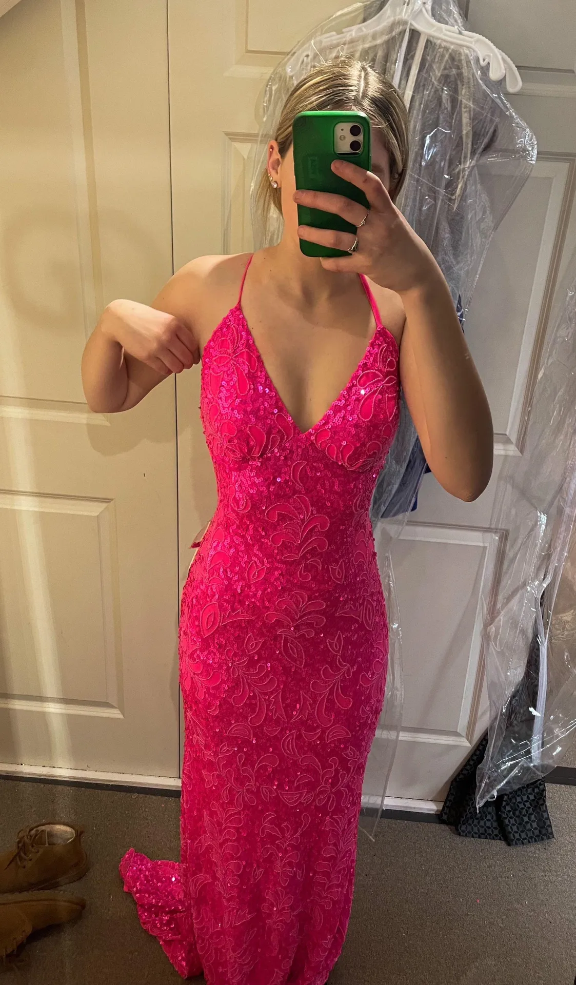 Pink Prom Dress Size 6 - Image 5