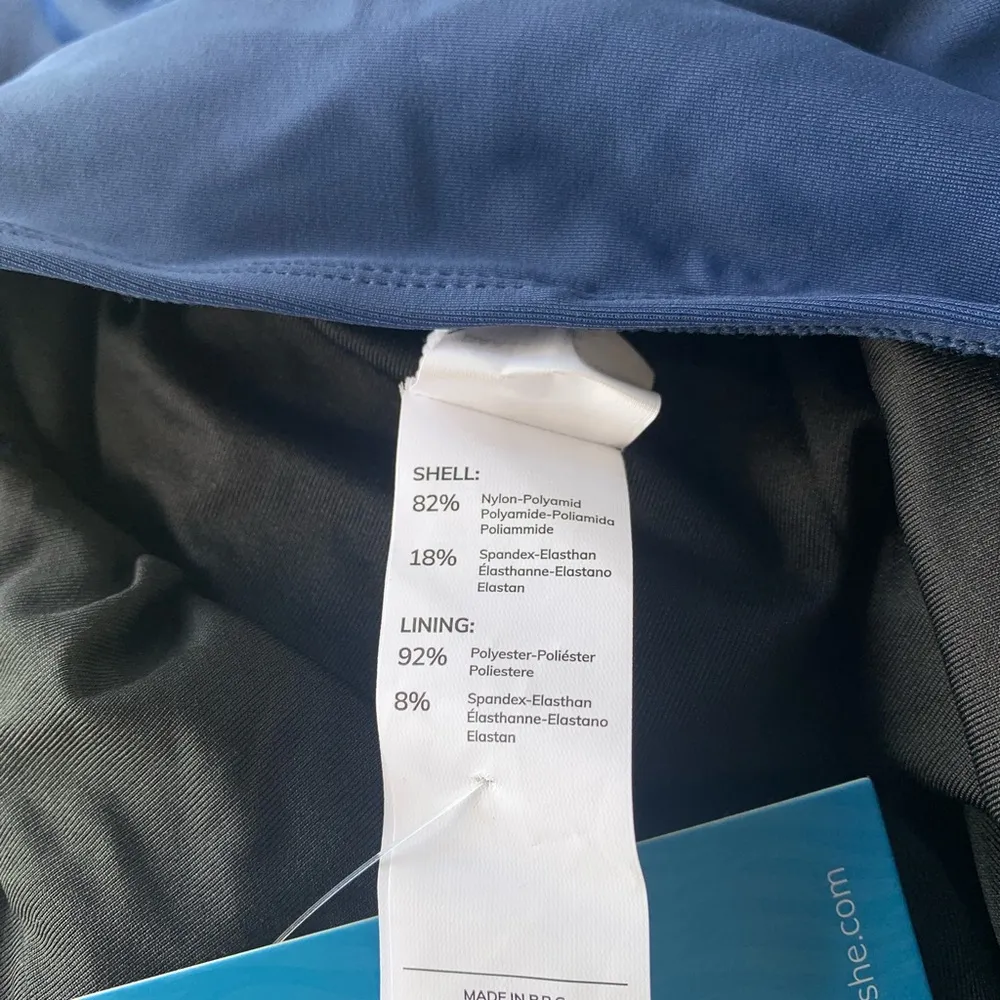 Cupshe Bianca Dusty Blue Plunge Halter 1 Piece Medium Swimsuit - Image 5