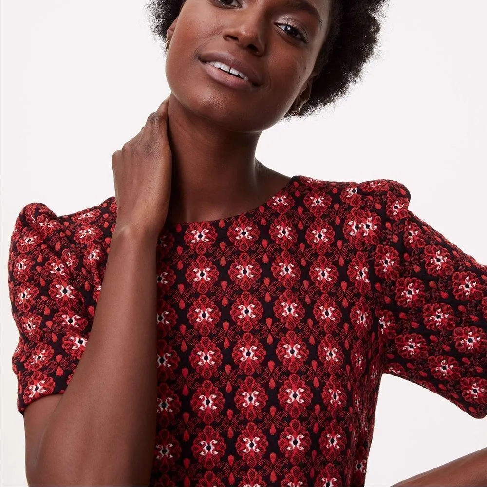 ✨HP✨Scroll Floral Jacquard Shift Dress✨ - Image 3