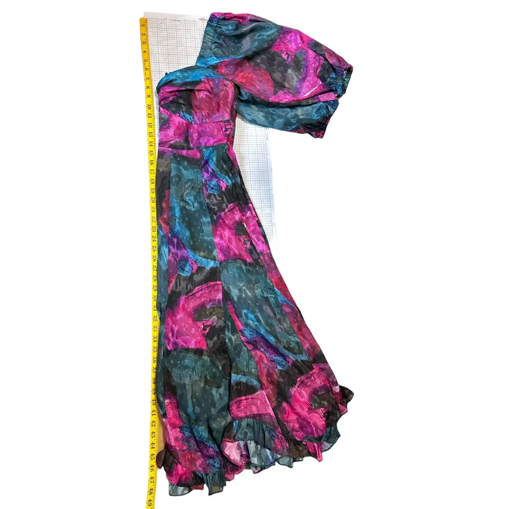 Anthropologie Hutch Dress Women Medium PETITE Pink Puffy Ruffle Whimsigoth Fairy - Image 7