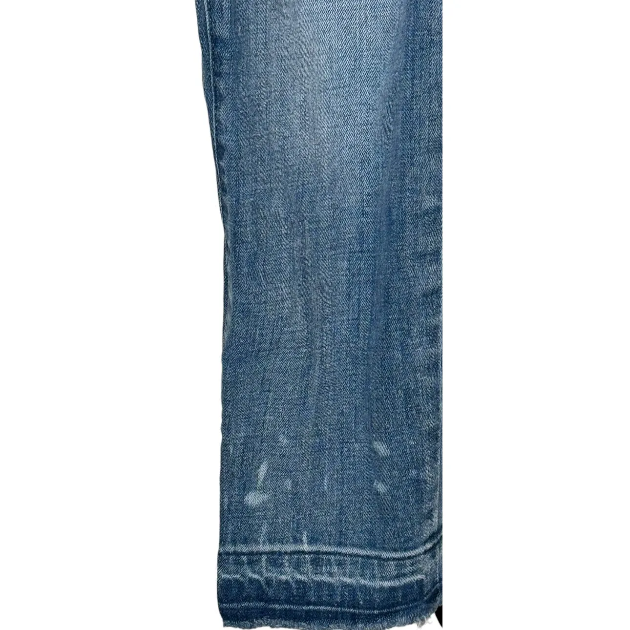 Ann Taylor Loft Women Jeans Relaxed Skinny Cropped Raw Hem Denim Blue 25‎ - Image 3