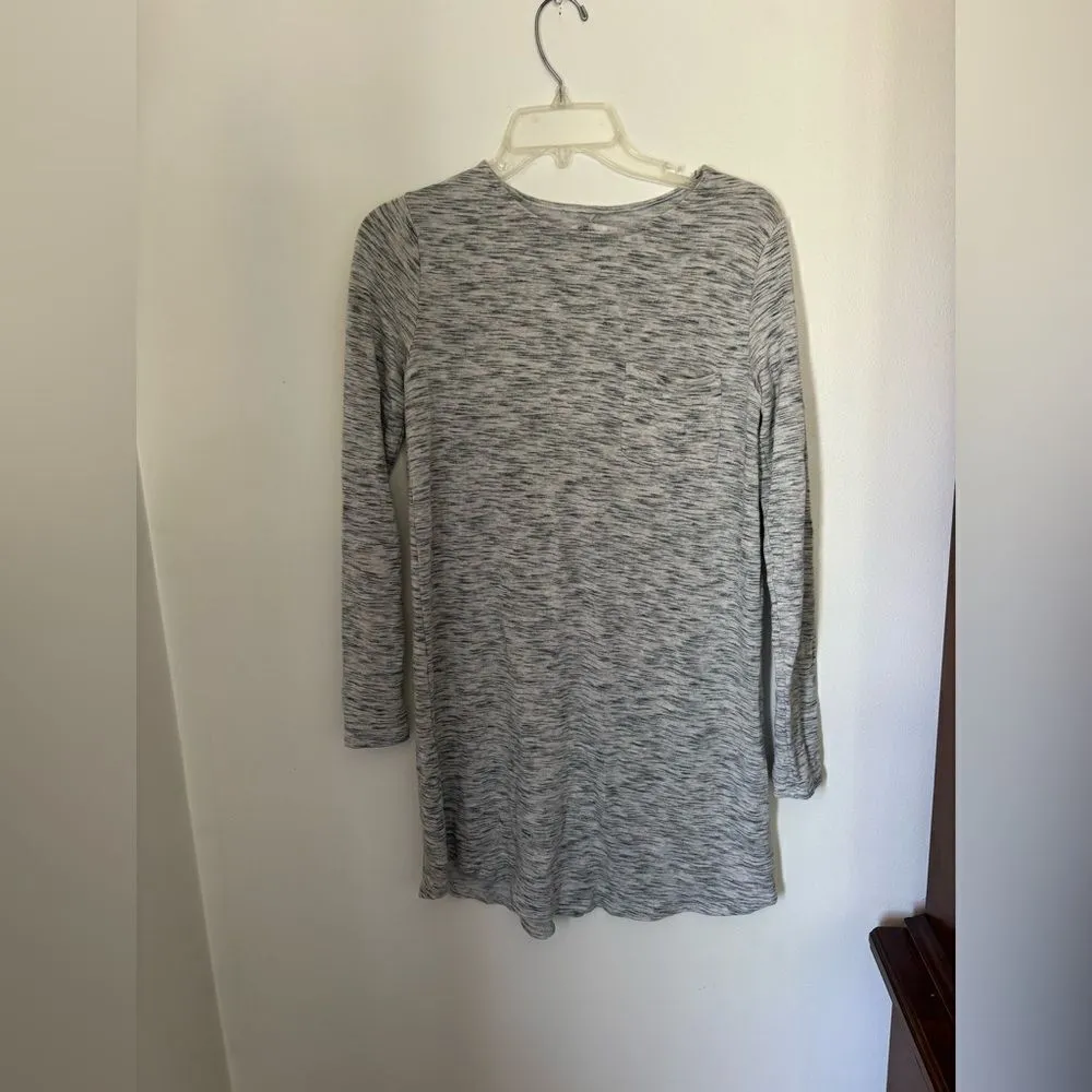 Abercrombie long sleeve gray t shirt dress with pocket S - Image 8