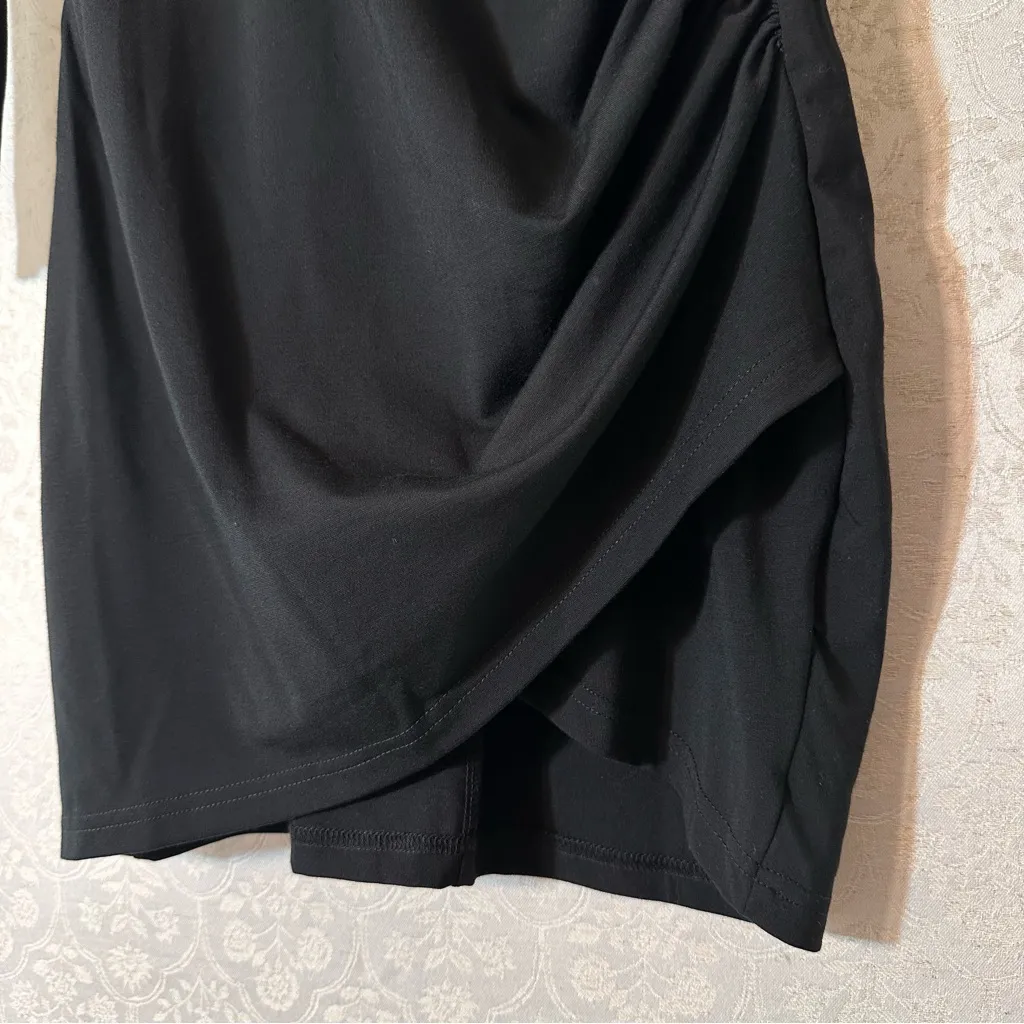 Sarin Mathews Long Sleeve BodyCon VNeck Black Mini Dress Cocktail Small NWT - Image 8