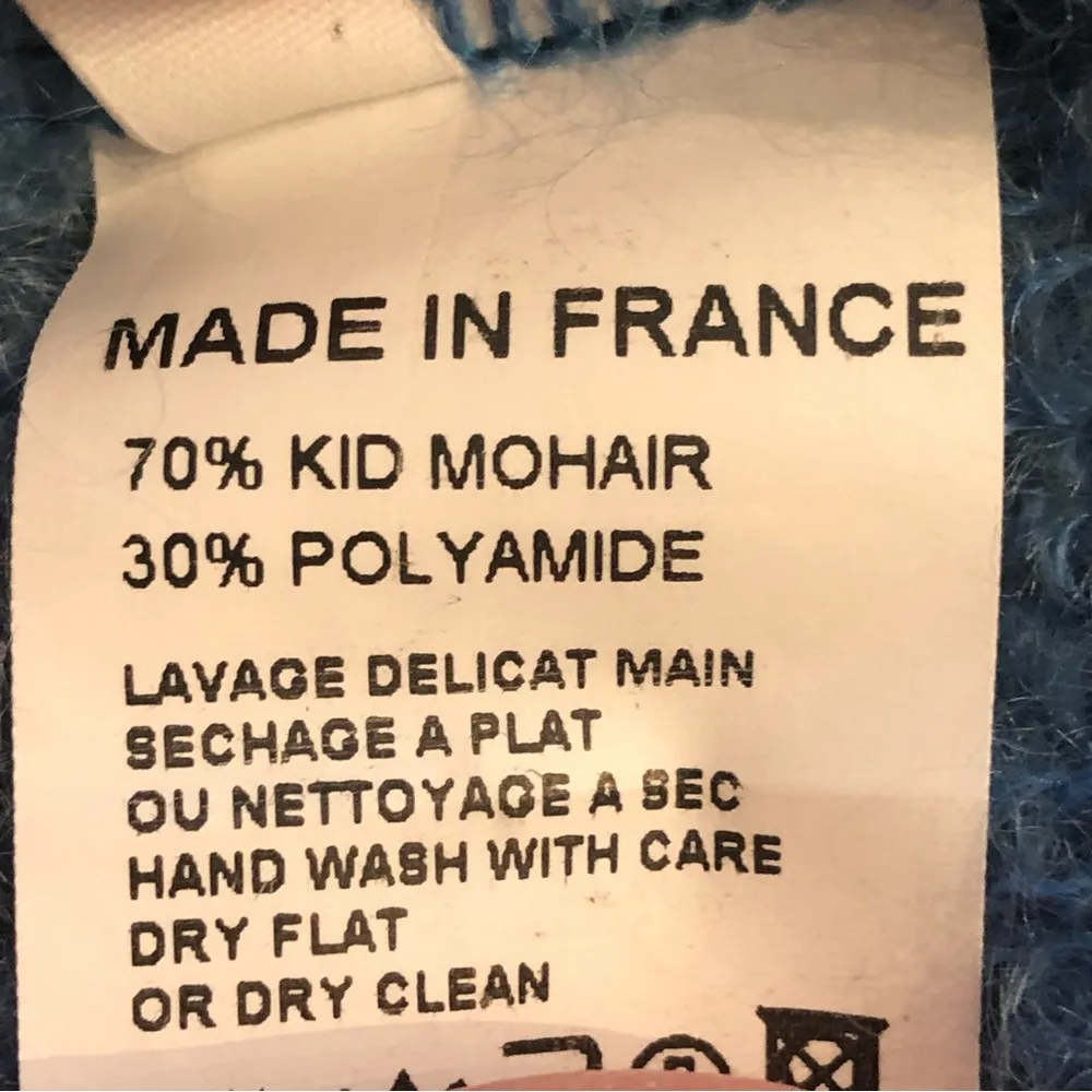 La Ferme Du Mohair French Mohair Cable Knit Sweater Cardigan M Size M - Image 10