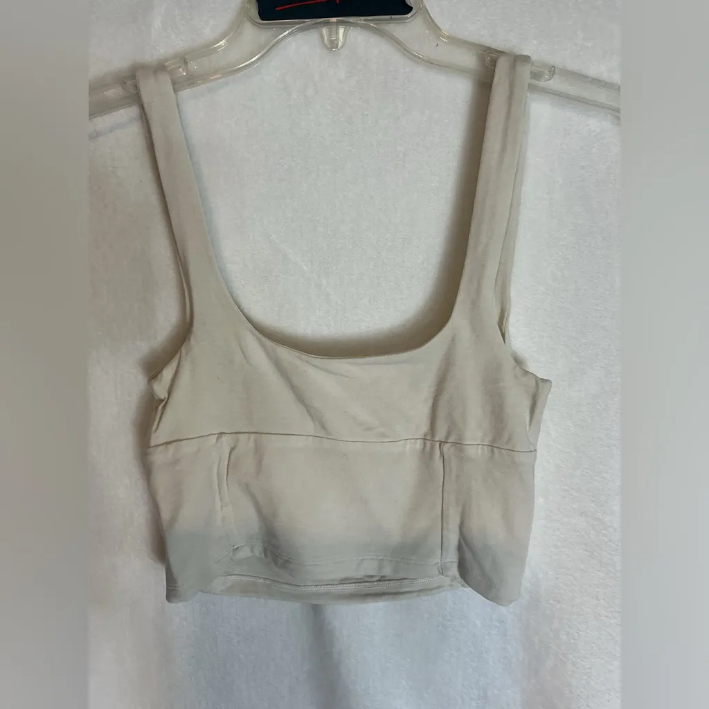 Wilfred Cream Square Neck Crop Top A0259 - Image 4