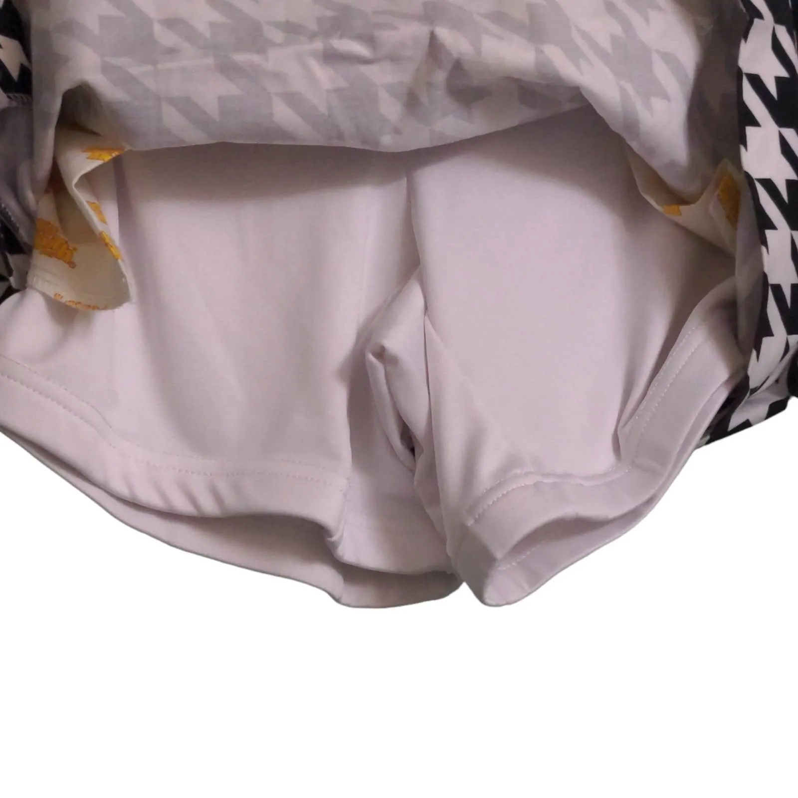 Loudmouth Ladies Golf Mini Skort Black White Houndstooth Palm Beaches Logo L Size L - Image 6