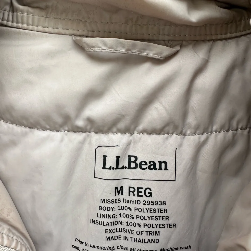 LL Bean Tek 3 In 1 Jacket Womens Misses Primaloft Puffer Hooded Size medium Gray - Image 2