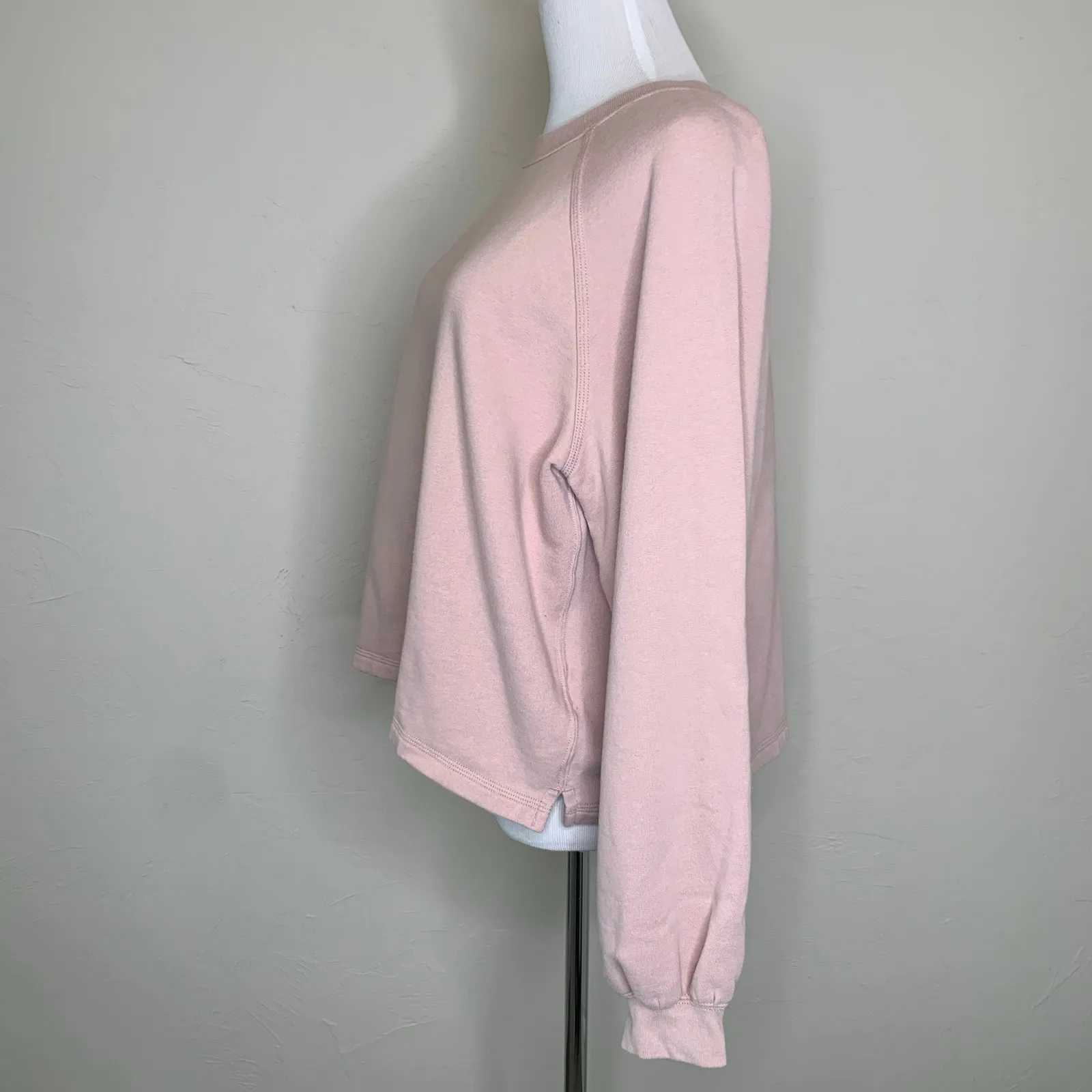 Abercrombie & Fitch Blush Pink Crew Neck Sweatshirt Sz Large - Image 3
