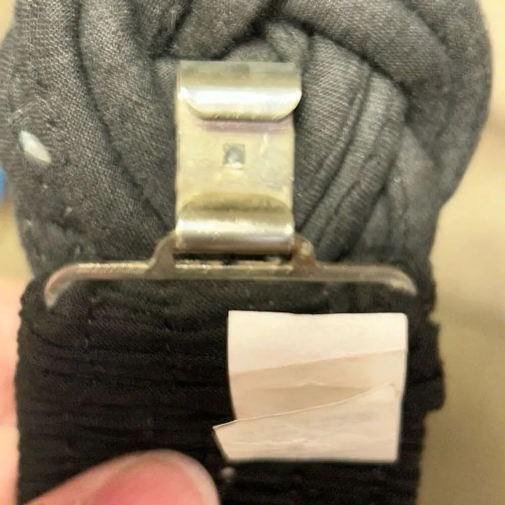 **1980s Retro Elastic Belt** Size **Small/Medium** with Unique Knot Black - Image 4