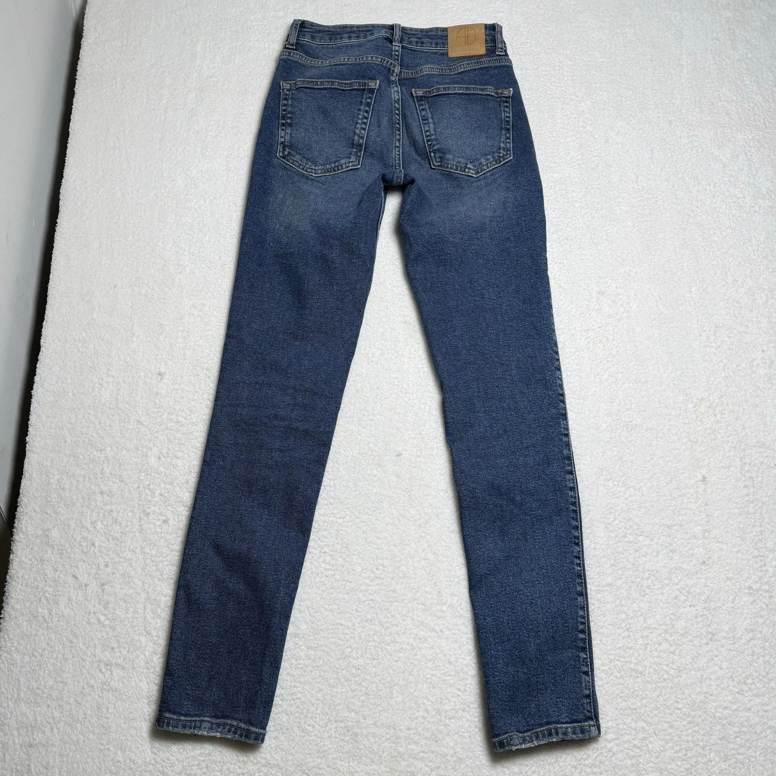 Anine Bing Womens Skinny Jeans Size 24 Blue Mid Rise Classic Denim - Image 7