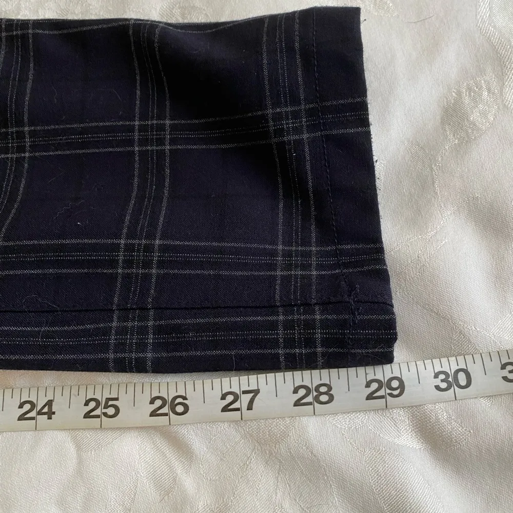 Zara Blue Plaid Skinny Trousers sz S - Image 2