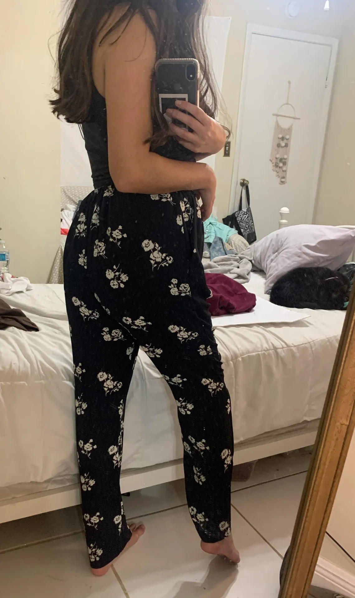 Navy Blue Floral Pants - Image 2
