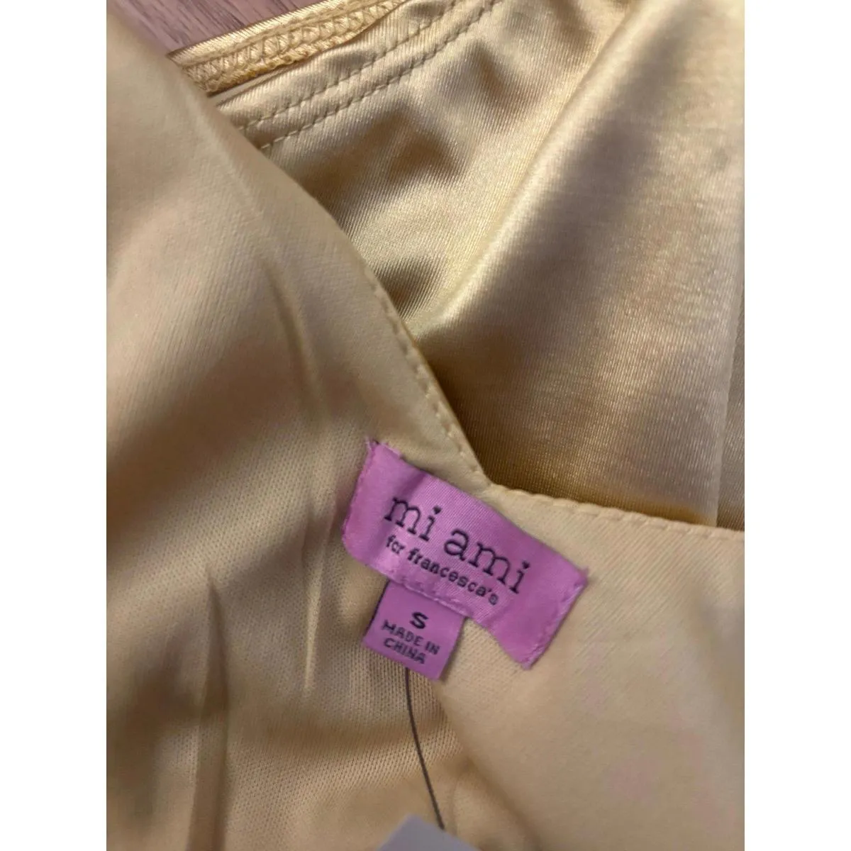 Francesca’s Shiny Gold Bodysuit Size Small - Image 9