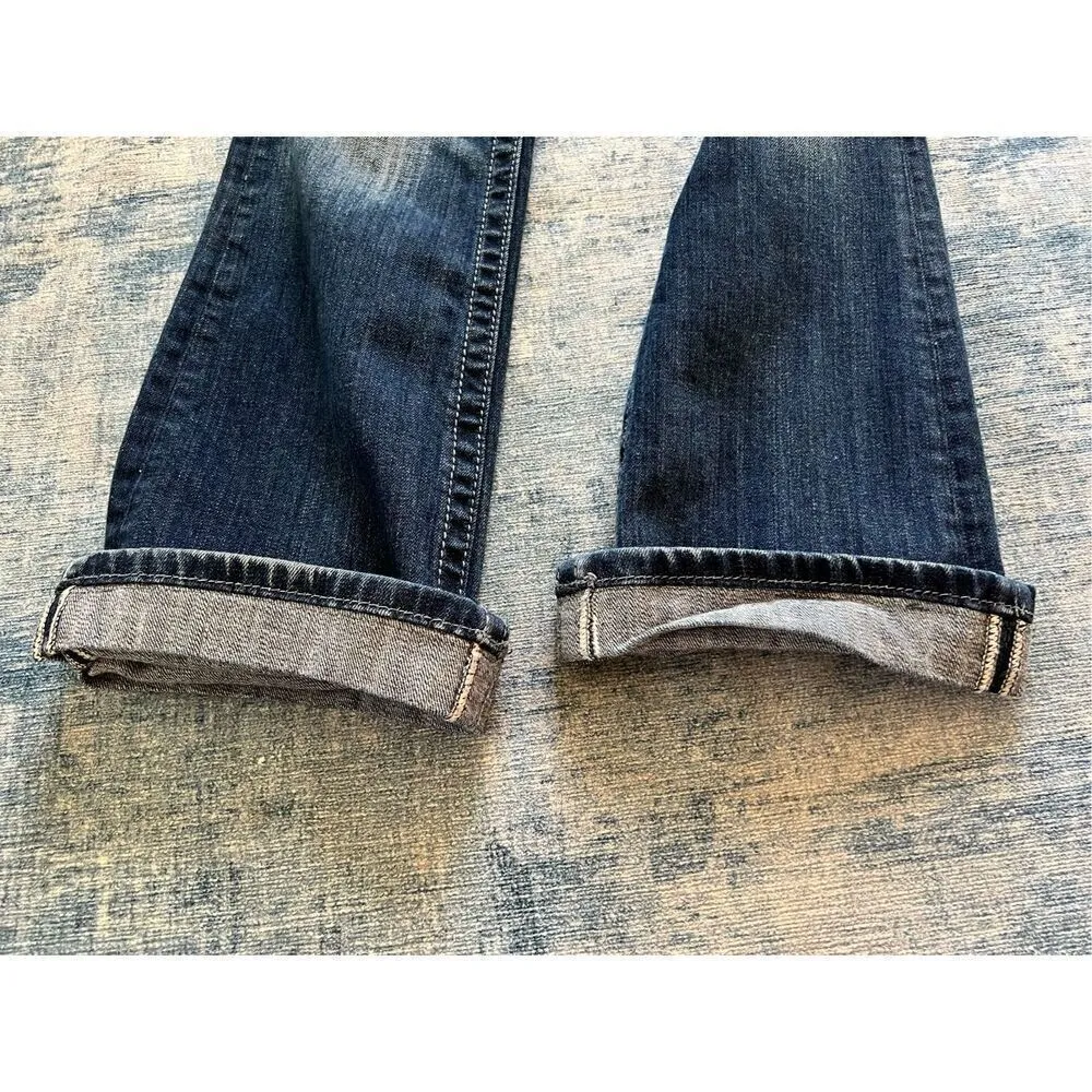 Miss Me Distressed Back Button Flap Boot Cut Jeans 27" - Image 8