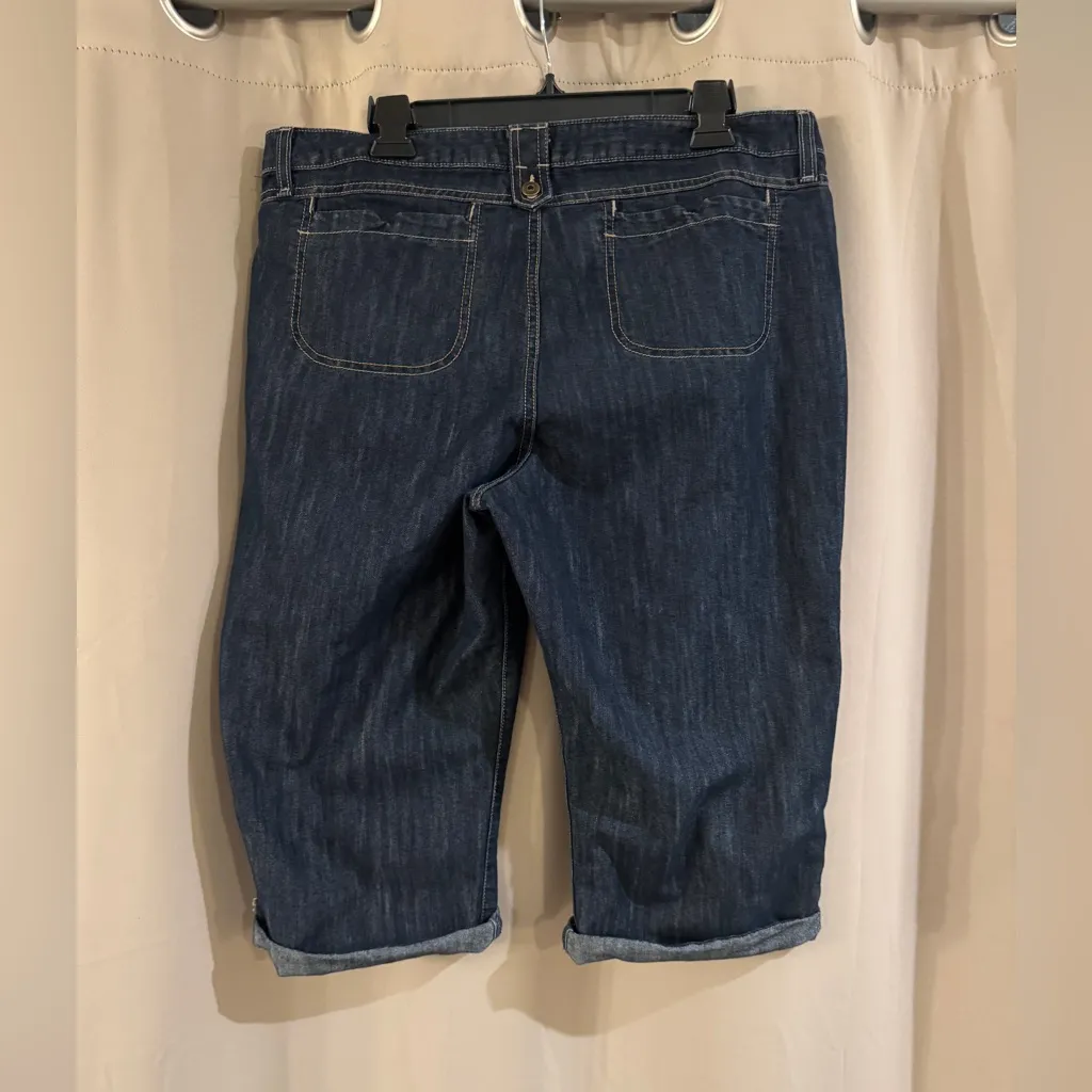 Lee Dark Blue Denim Bermuda Shorts - Image 3