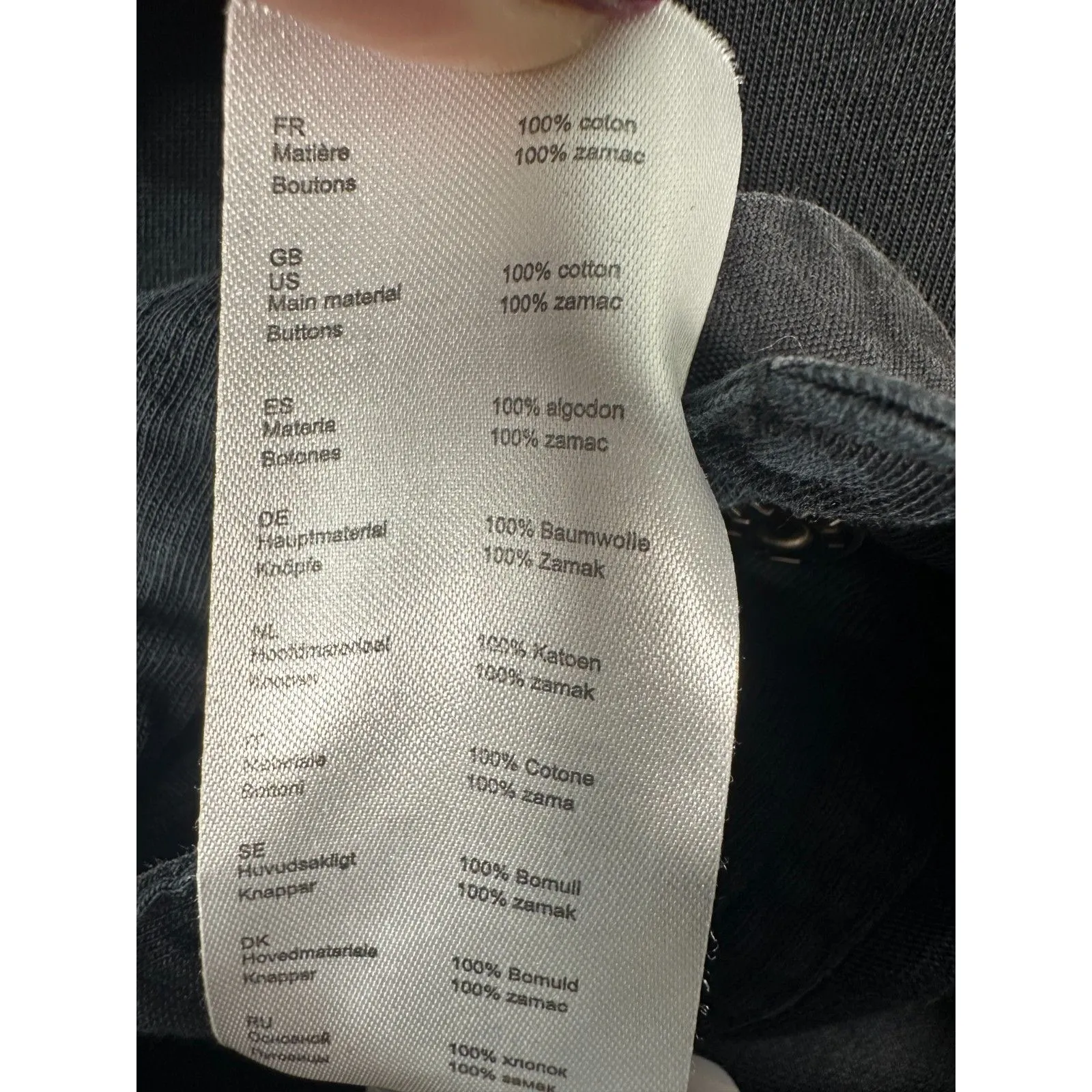 Maje  Black Cropped Gold Tone Side Button Blouse Size 2 US Medium - Image 4