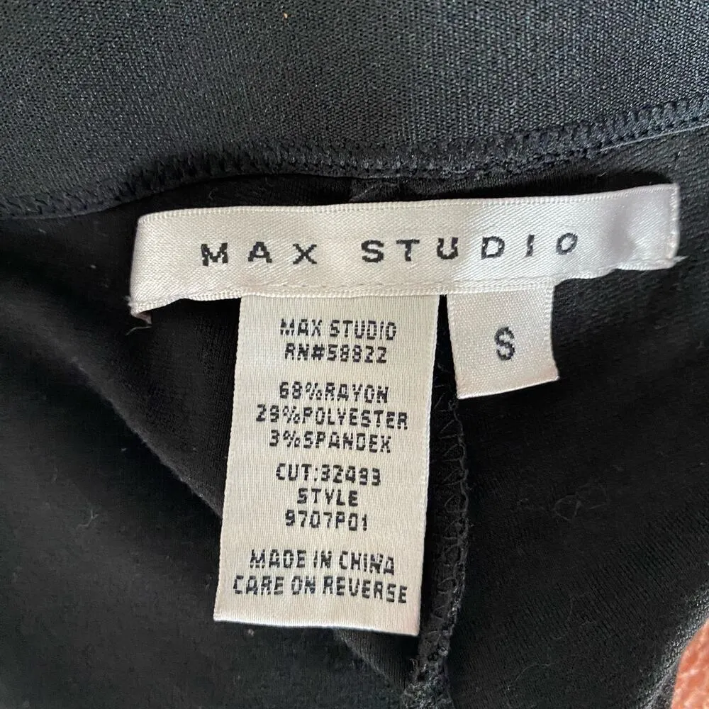 Max Studio ‎ sz S black structured leggings - Image 4
