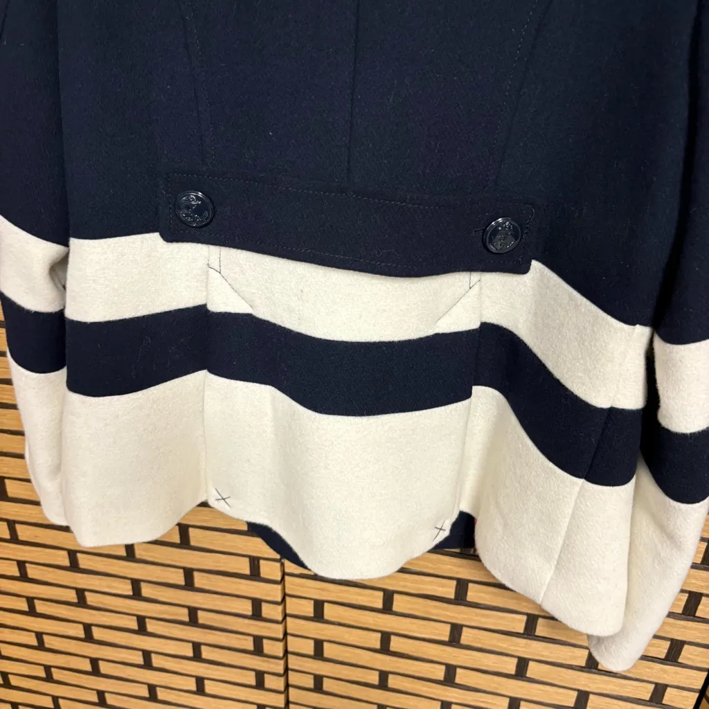 JCPenny Navy‎ Wool Blend Coat Size Large Blue - Image 4