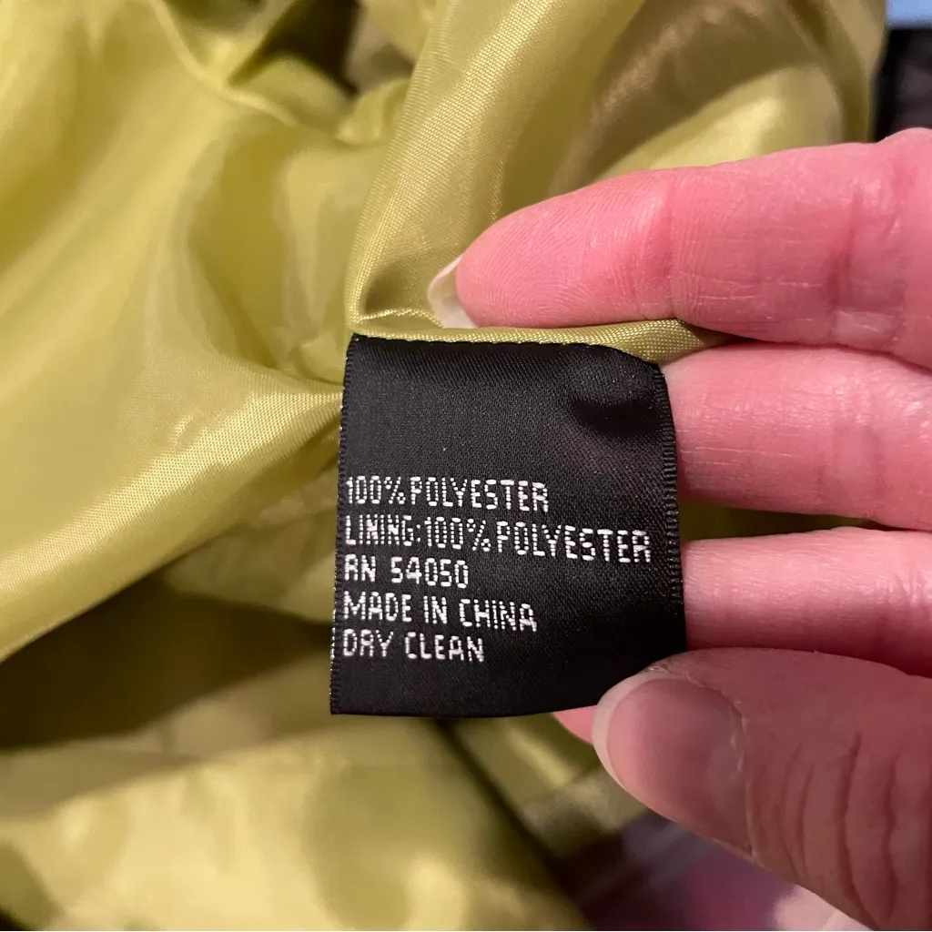 Cute avocado round collar chunky button blazer Kasper lined 3/4 sleeve - Image 6