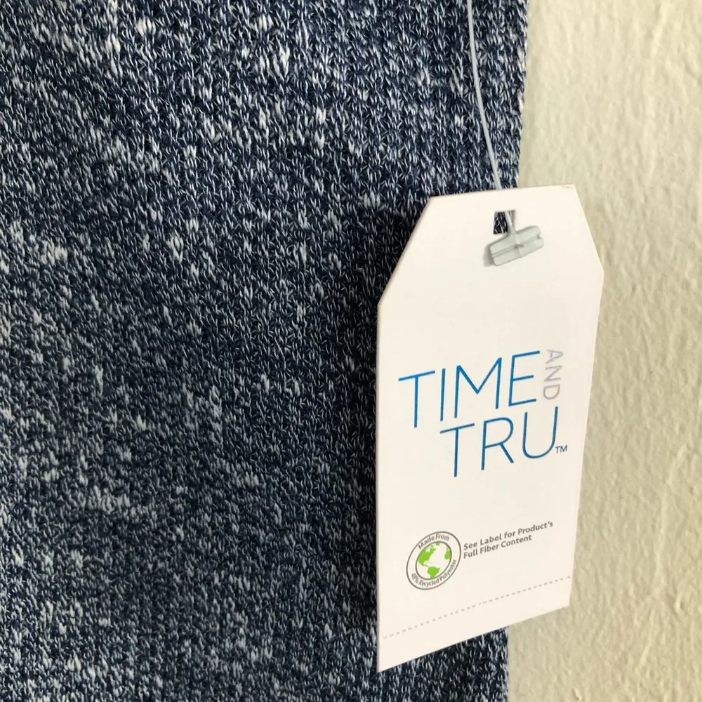 TIME and TRU Womens Sleeveless Knitted Top Size 22 XXXL Blue Semi Loose New - Image 3