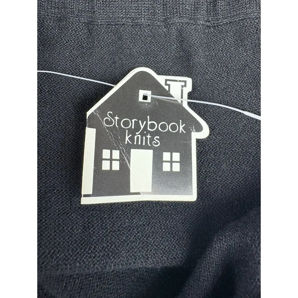 *New Storybook Knits Sweater Skirt Womens 1X Black Maxi Dark Acadamia Classic - Image 6