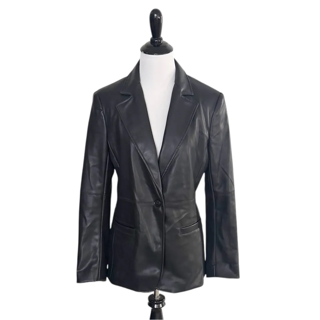 Banana Republic Vegan Leather Jacket size 6 - Image 2