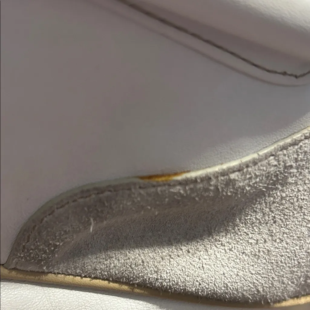 Ecco  White and Grey Leather and Suede Shoulder Bag - Image 12