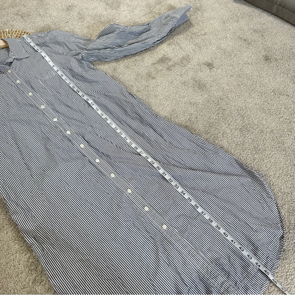 J. Crew Women’s Classic-Fit Crisp Cotton Poplin Shirtdress Longsleeve Striped L - Image 15