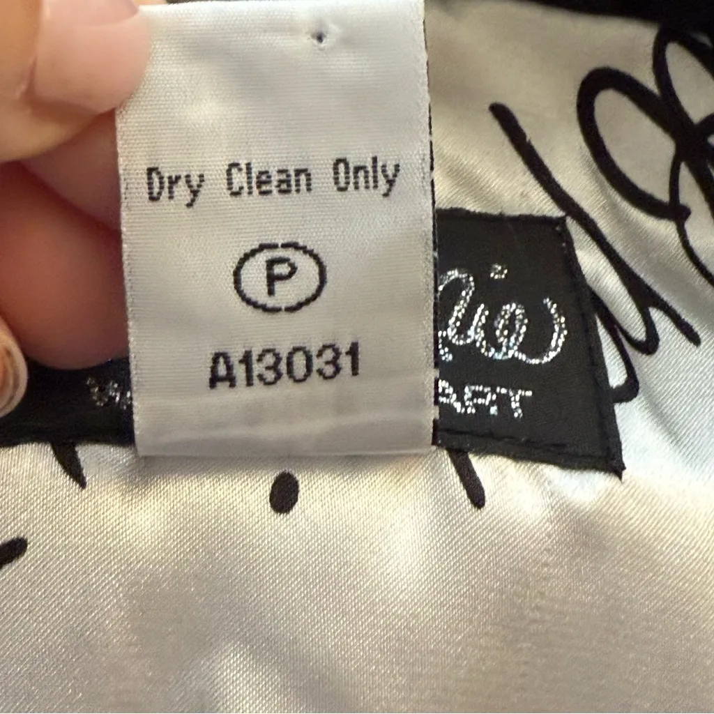 Bob Mackie Silk Open Jacket 2X Wearable Art Black Embroidered Artsy Abstract - Image 8