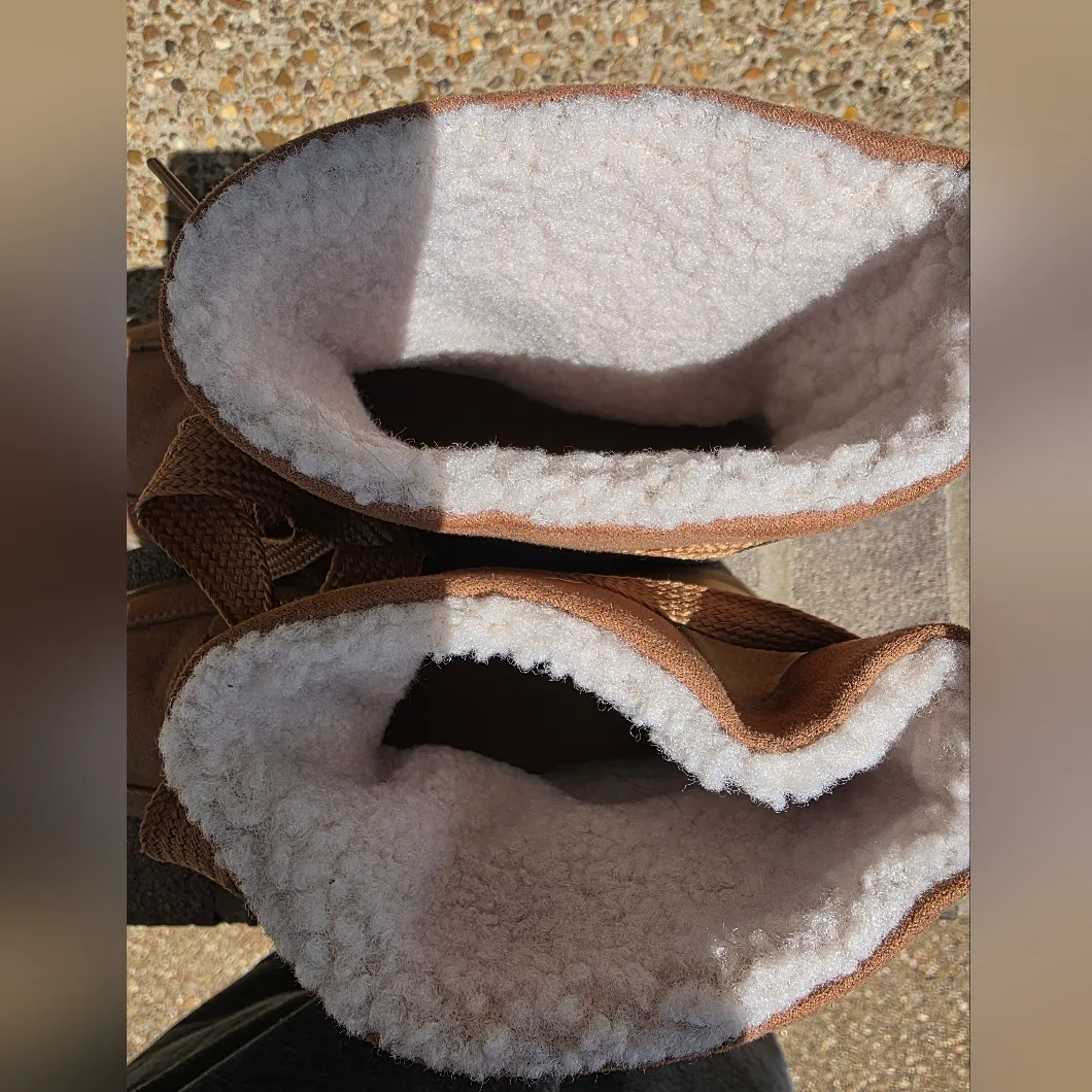 Universal Thread Women's Brigitte Boots Size 7 Brown Tan Suede Snow Warm Ankle - Image 10