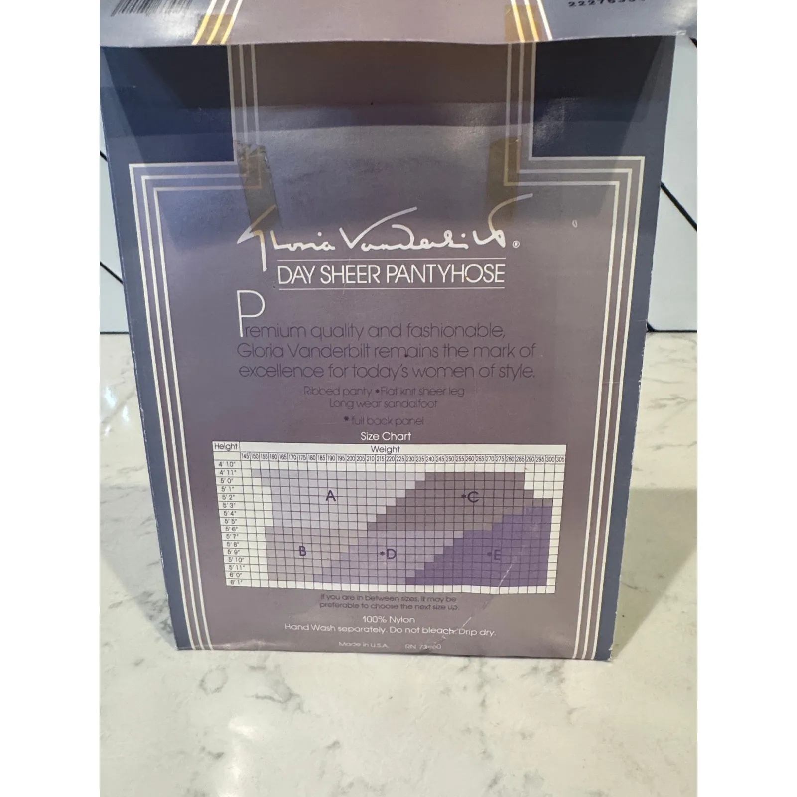 Vintage 80s Gloria Vanderbilt day sheer pantyhose hunter green size A academia - Image 5