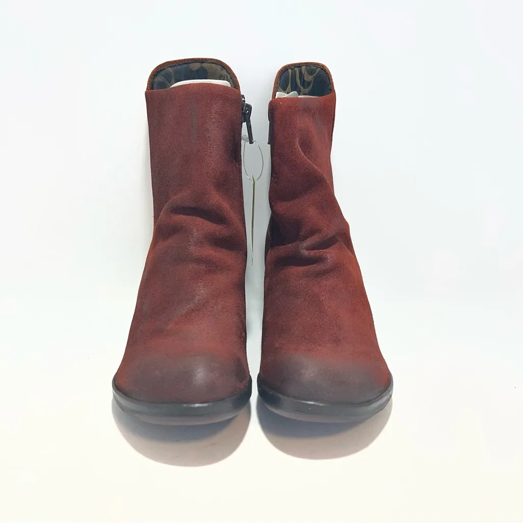 FLY LONDON Suede Ankle Boots HOTA OILSU/RUG BRICK SIZE 36 US 5.5-6 NWT - Image 2