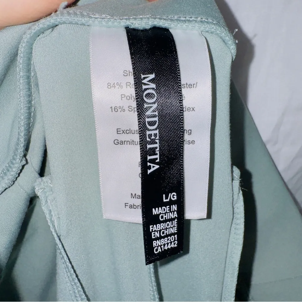 Mondetta Blue High Waisted Pull On Stretch Straight Leg Pants size large - Image 4