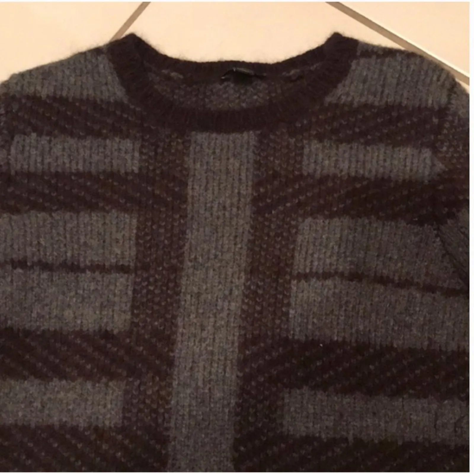 Ann Taylor Alpaca Rabbit Wool striped Sweater S - Image 3