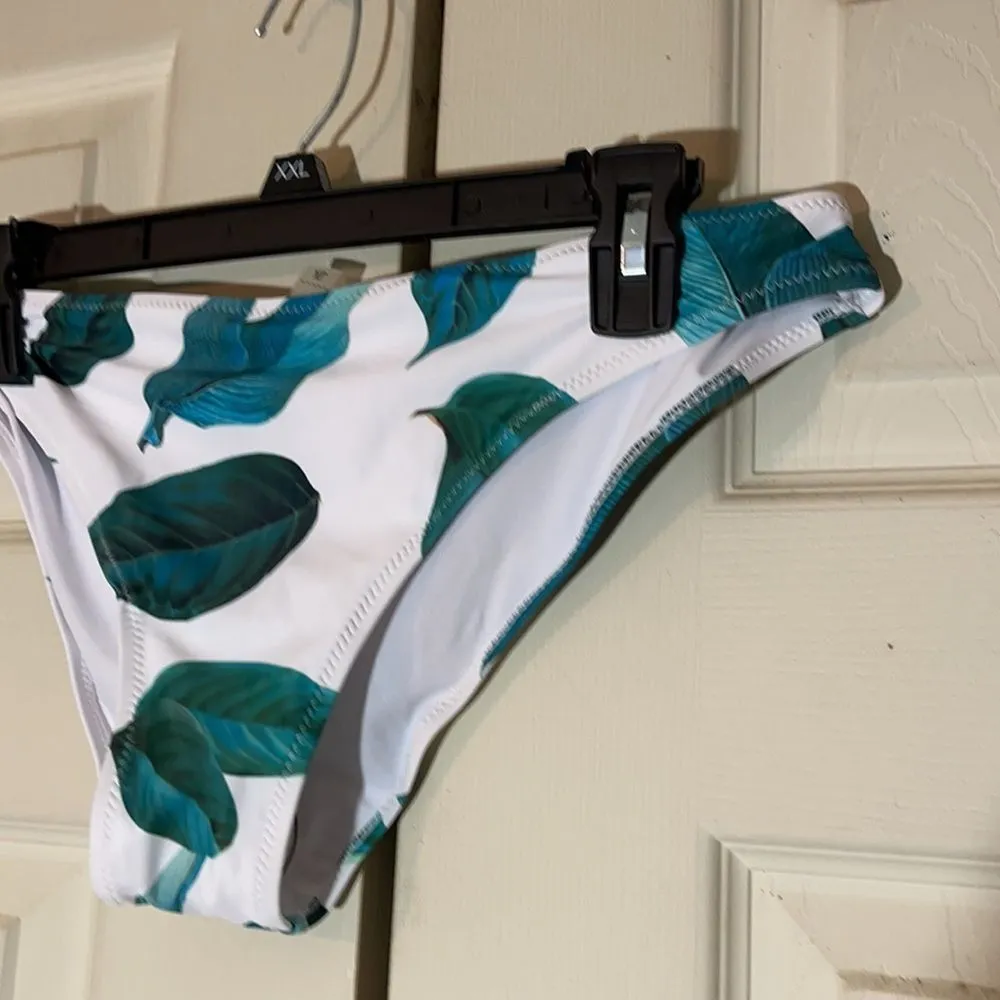 Cupshe High Leg Leaf Print Bikini Bottoms XL NWOT - Image 4