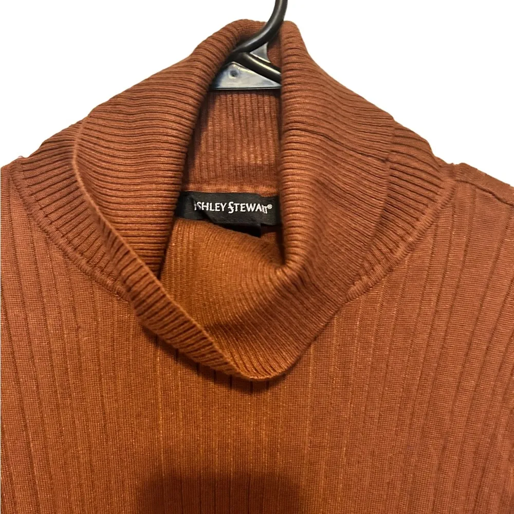 Ashley Stewart brown ribbed turtleneck size 26 - Image 7