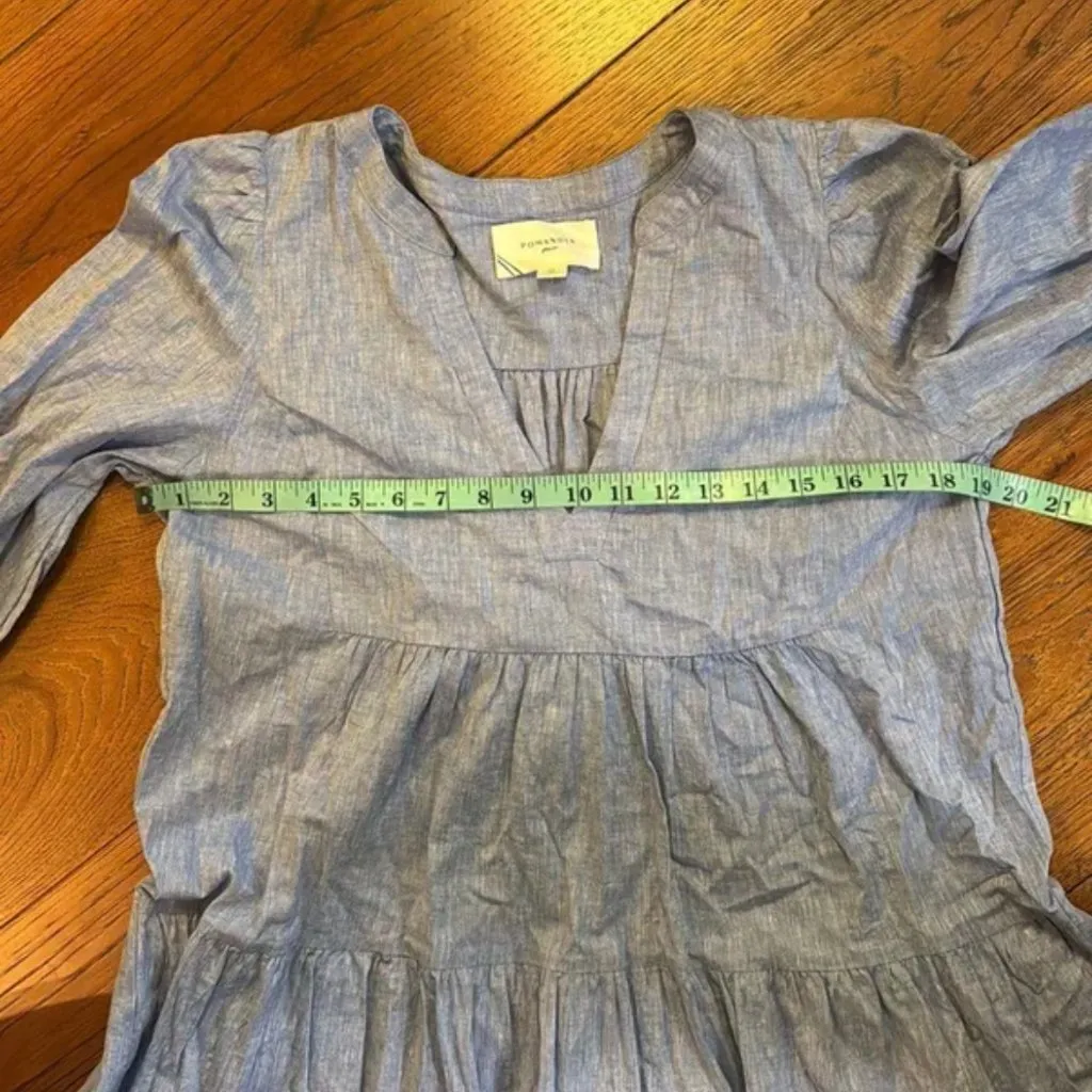 Tuckerneck Pomander Place Chambray Kenzo Dress Blue Size M - Image 12