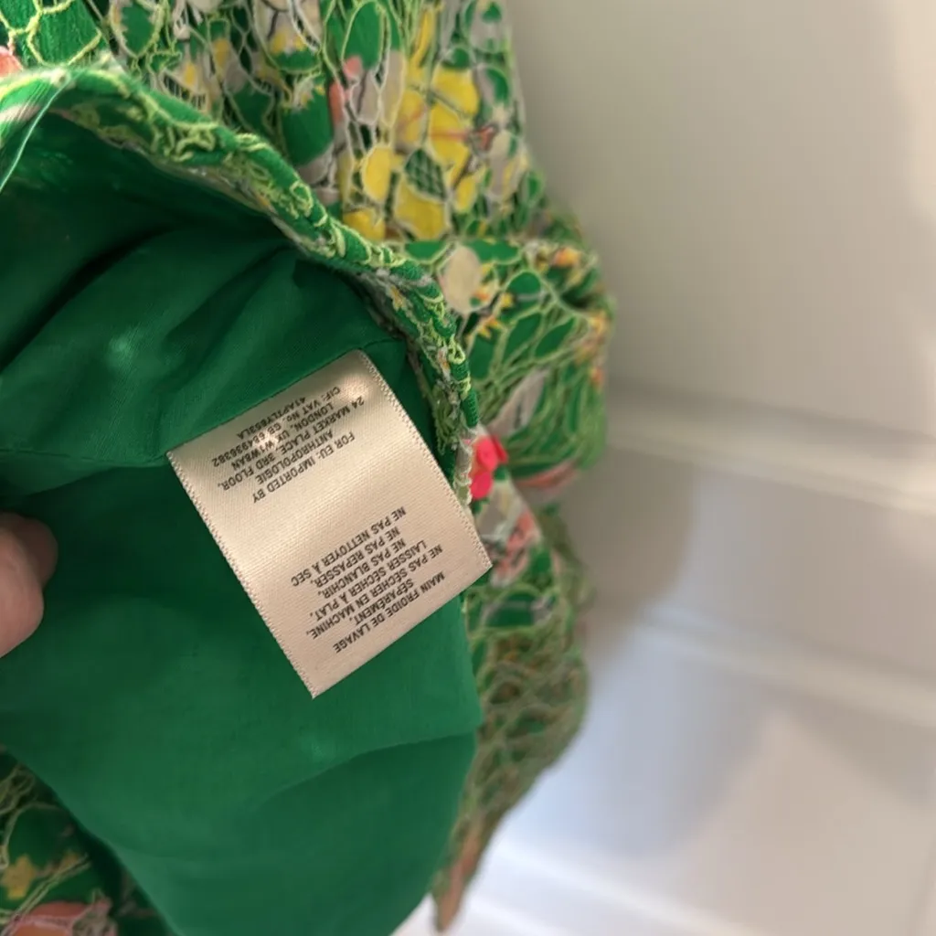 Anthropologie Laced Verbena Dress Maeve Floral Sequin Spring 6 - Image 9