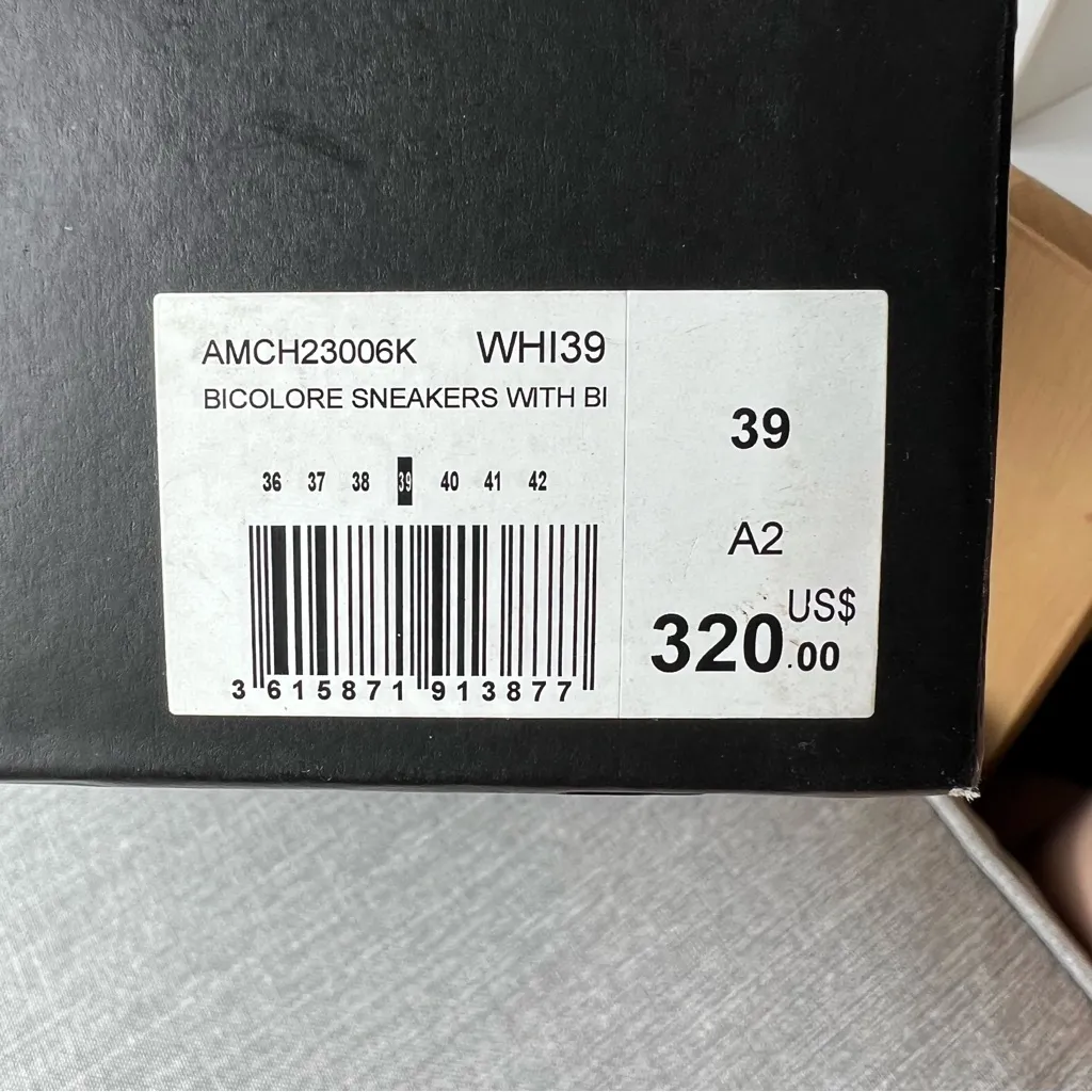 The Kooples White Bicolor Sneakers with Platform Sole Size 8 US 39FR NWT - Image 10