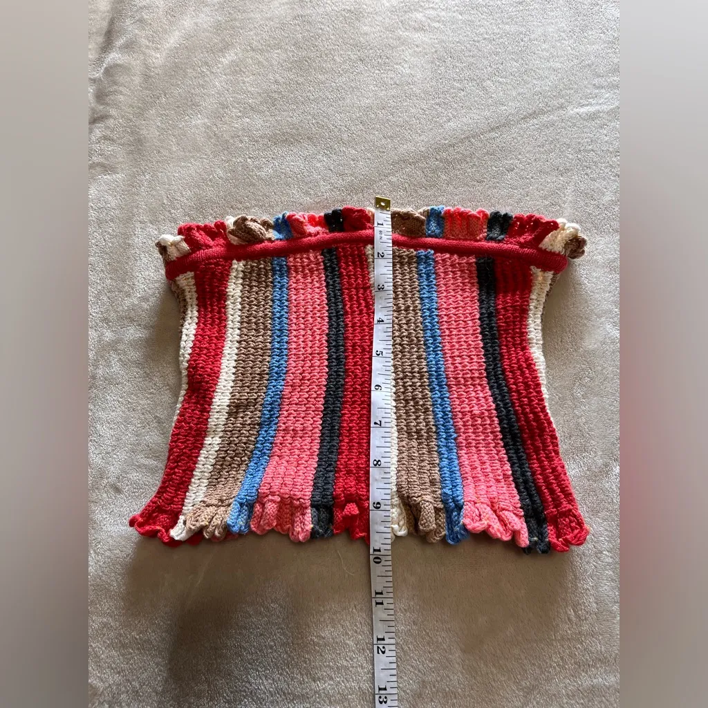 URBAN OUTFITTERS Colorful Knit Sweater Tube Top Women’s Sz S Vintage EUC - Image 6