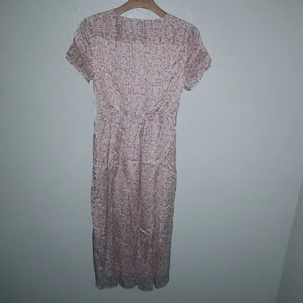 J.Crew 2 XS Floral Midi Maxi Dress Button Down Front Pink Yellow NWOT - Image 2