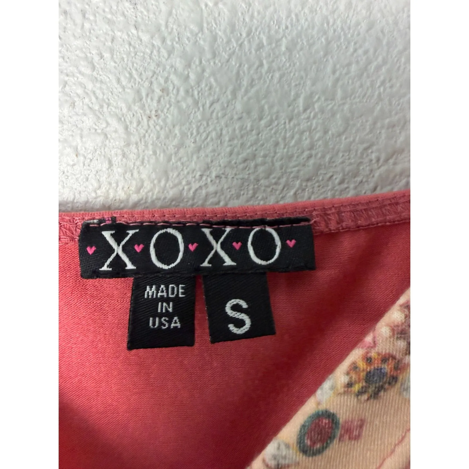 XOXO Vintage Y2K Pink Floral Babydoll Blouse Size Small - Image 4