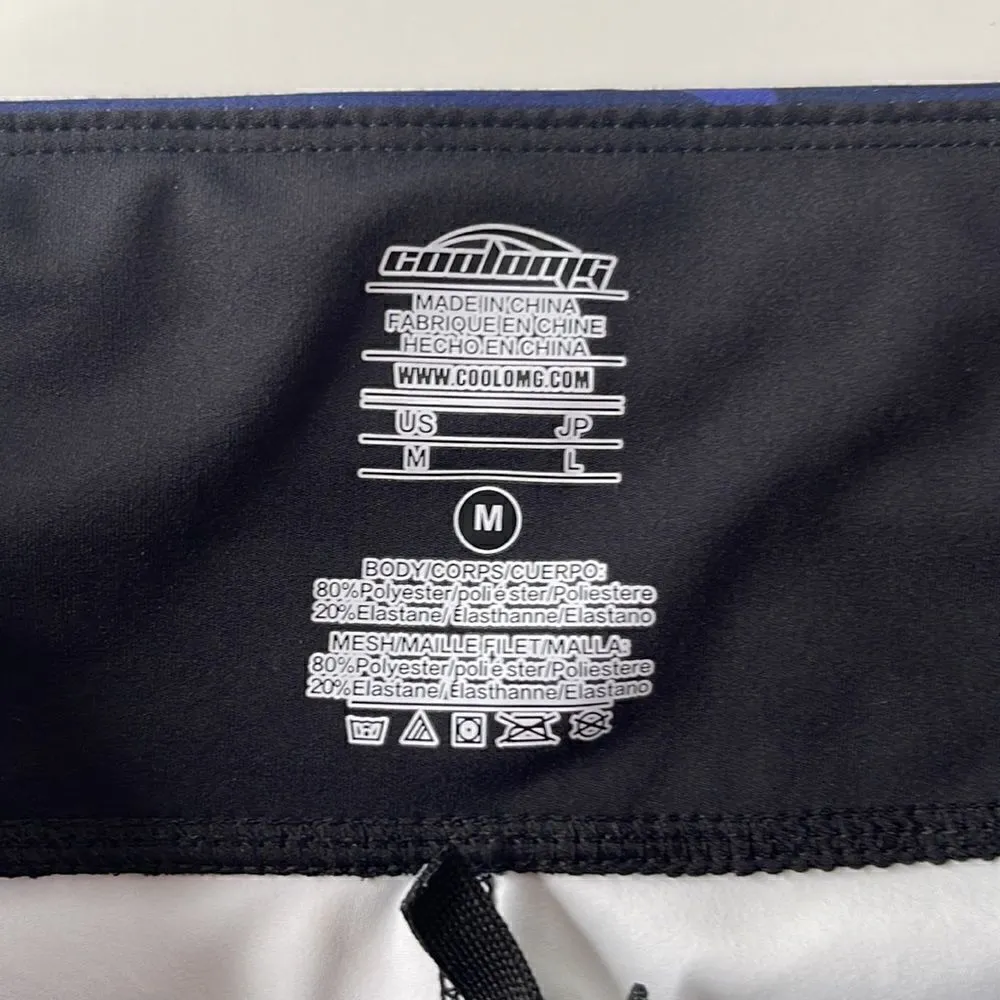 Coolomg Capri Geometric Yoga Pants. Size Medium. Like New. Purple - Image 3