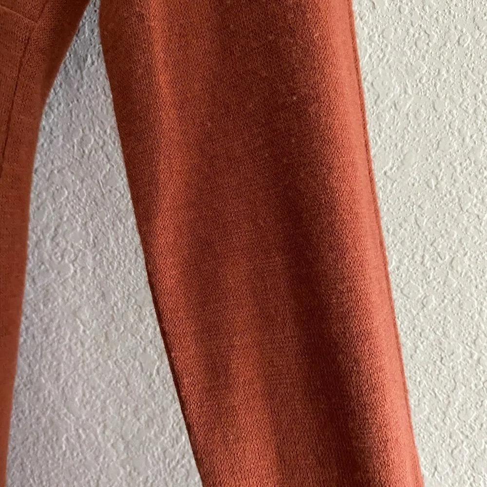 ASTR The Label Rosey Rust Wrap Neck Cutout Dress Long Sleeve Size XL Extra Large - Image 9