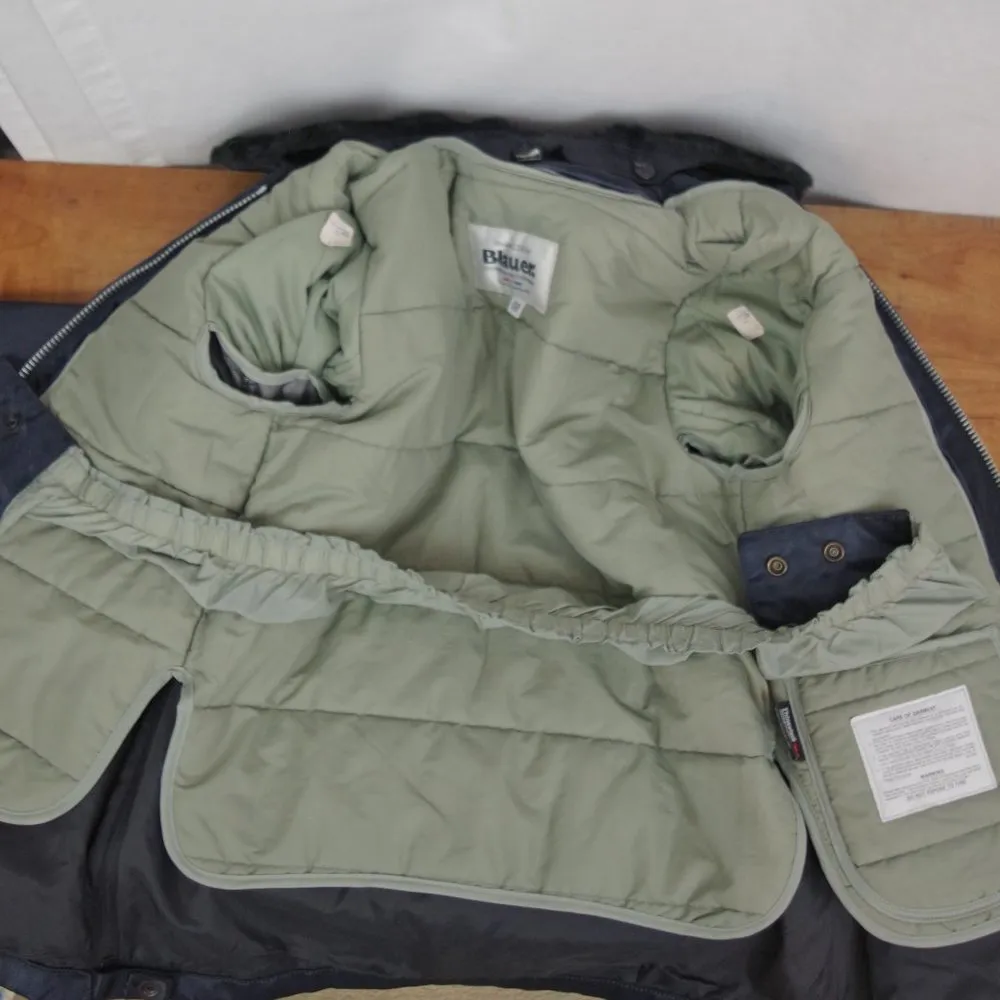 New Old Sock USA Made Blauer Uniform Nylon Bomber Style Jacket Size 10 Blue - Image 4